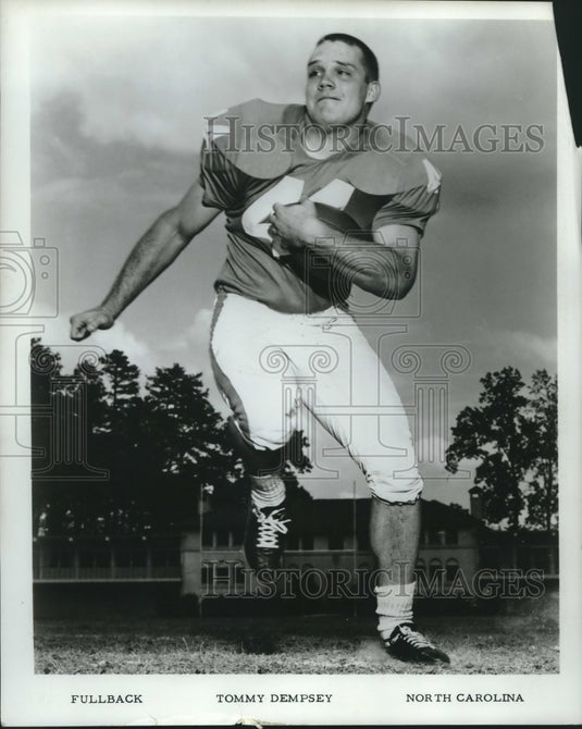 1967 Press Photo Tommy Dempsey, North Carolina Fullback Football Player- Historic Images