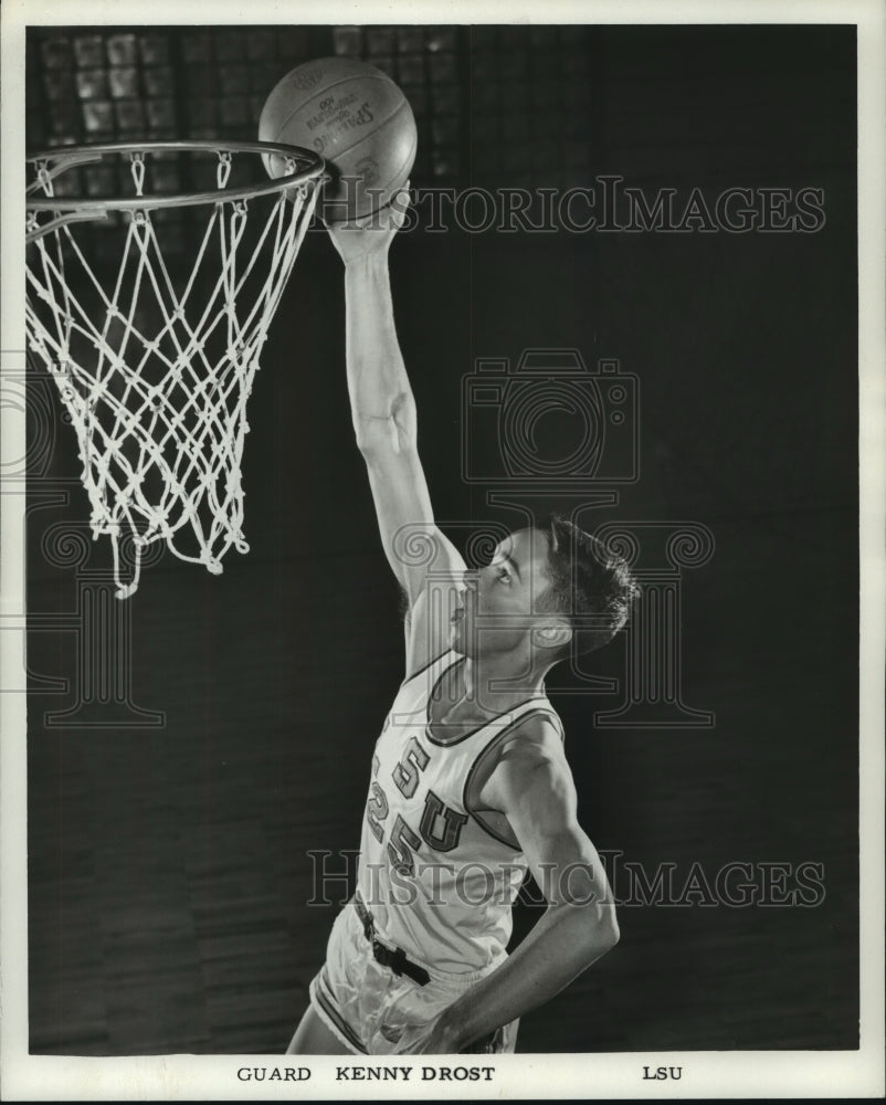 1967 Press Photo Kenny Drost, Louisiana State University Basketball Player- Historic Images