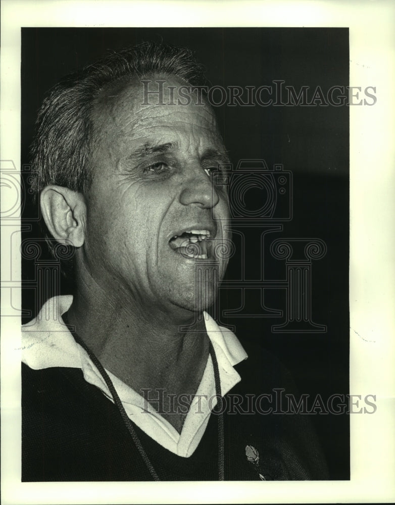 1986 Press Photo Gray Folse, Delgado Junior College Head Basketball Coach- Historic Images