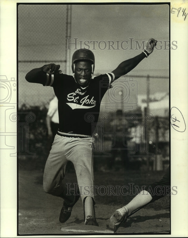 1981 Press Photo Paul Fleming, East St. John Baseball Player at Game - nos10165- Historic Images