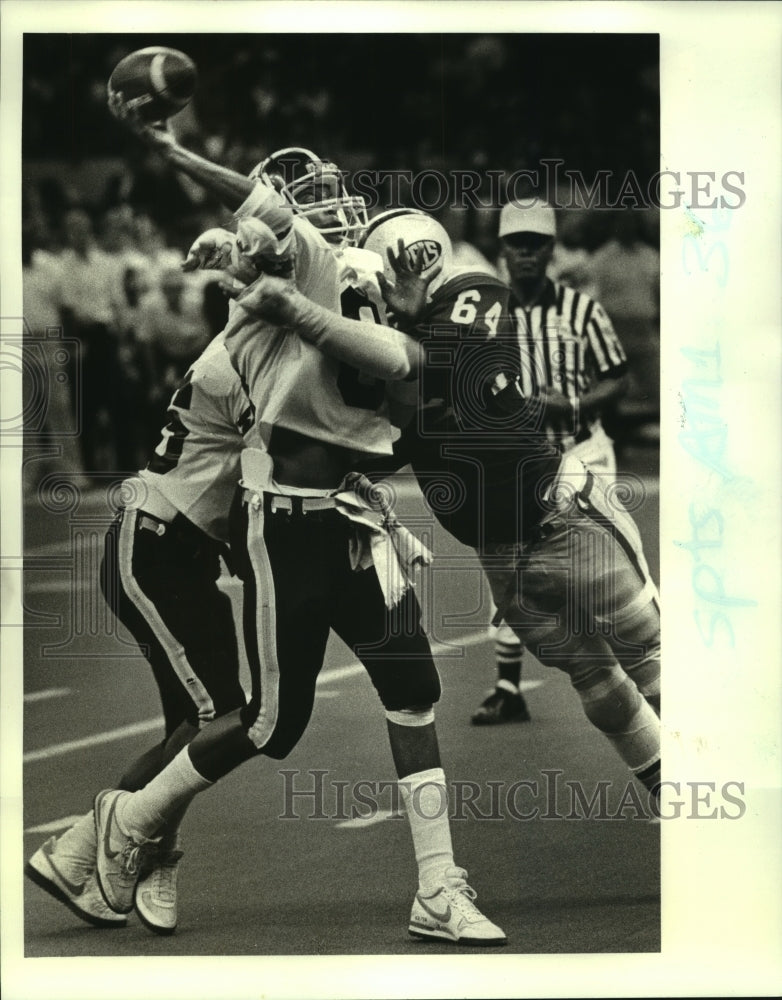 1985 Press Photo Marcus Epps, Lumberjack Football Quarterback at Game- Historic Images