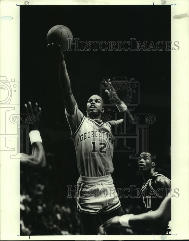 1989 Press Photo Johnathan Edwards, Georgetown University Basketball Player- Historic Images