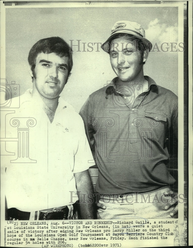 1971 Press Photo Richard Gaille, Louisiana state University Student Golfer- Historic Images