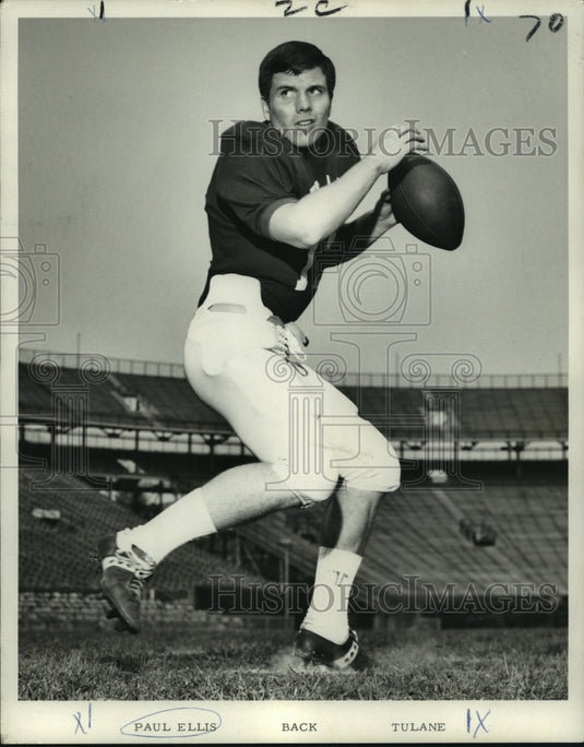1969 Press Photo Paul Ellis, Tulane University Football Player - nos10535- Historic Images