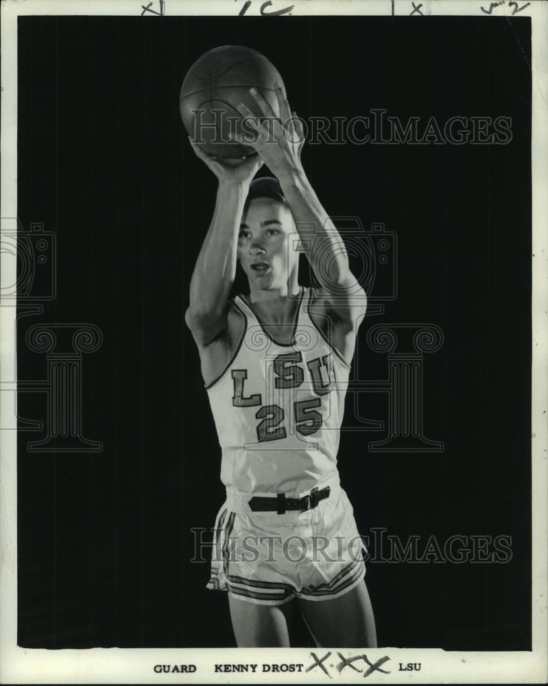 1965 Press Photo Kenny Drost, Louisiana State University Basketball Player- Historic Images