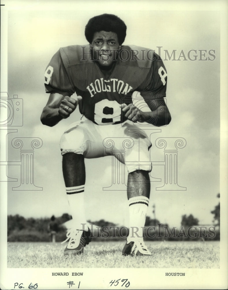 1974 Press Photo Howard Ebow, Houston Football Safety Player - nos10663- Historic Images