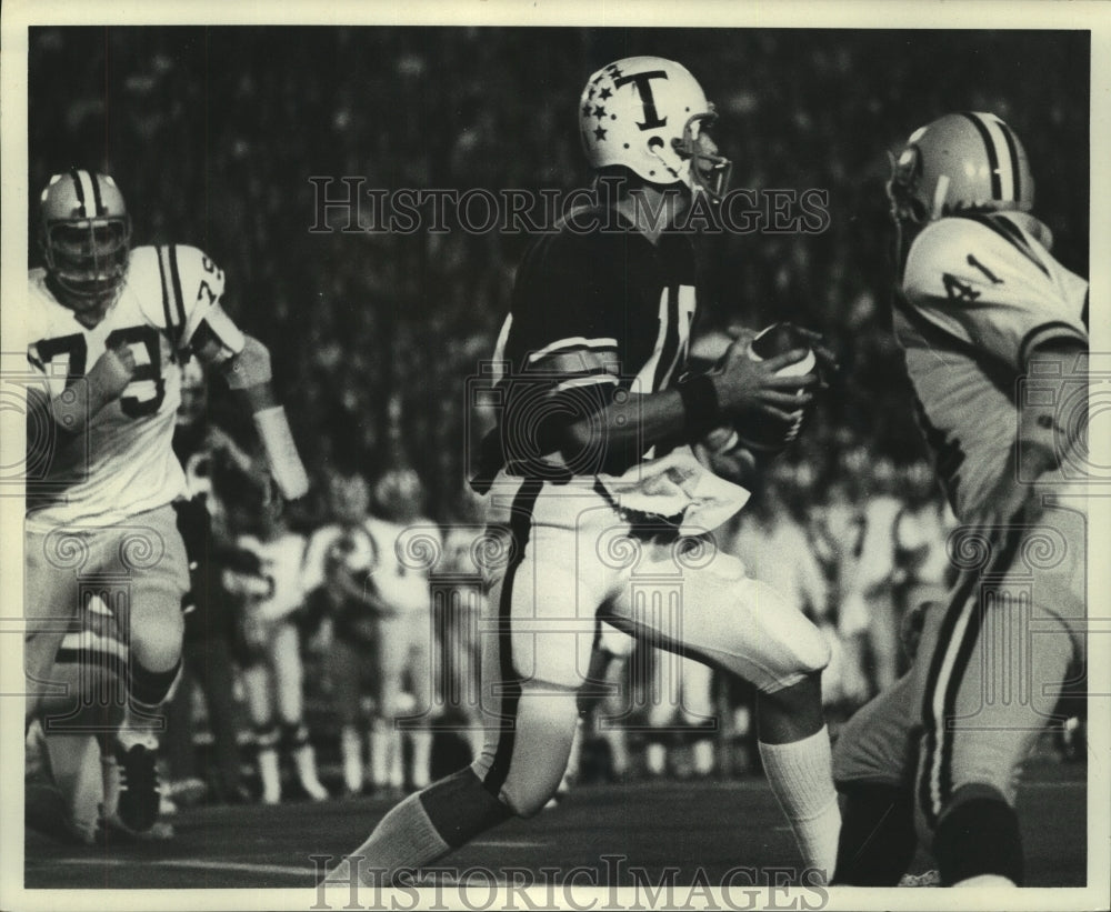 1977 Press Photo Steve Foley, Tulane Football Player at Game - nos10896- Historic Images