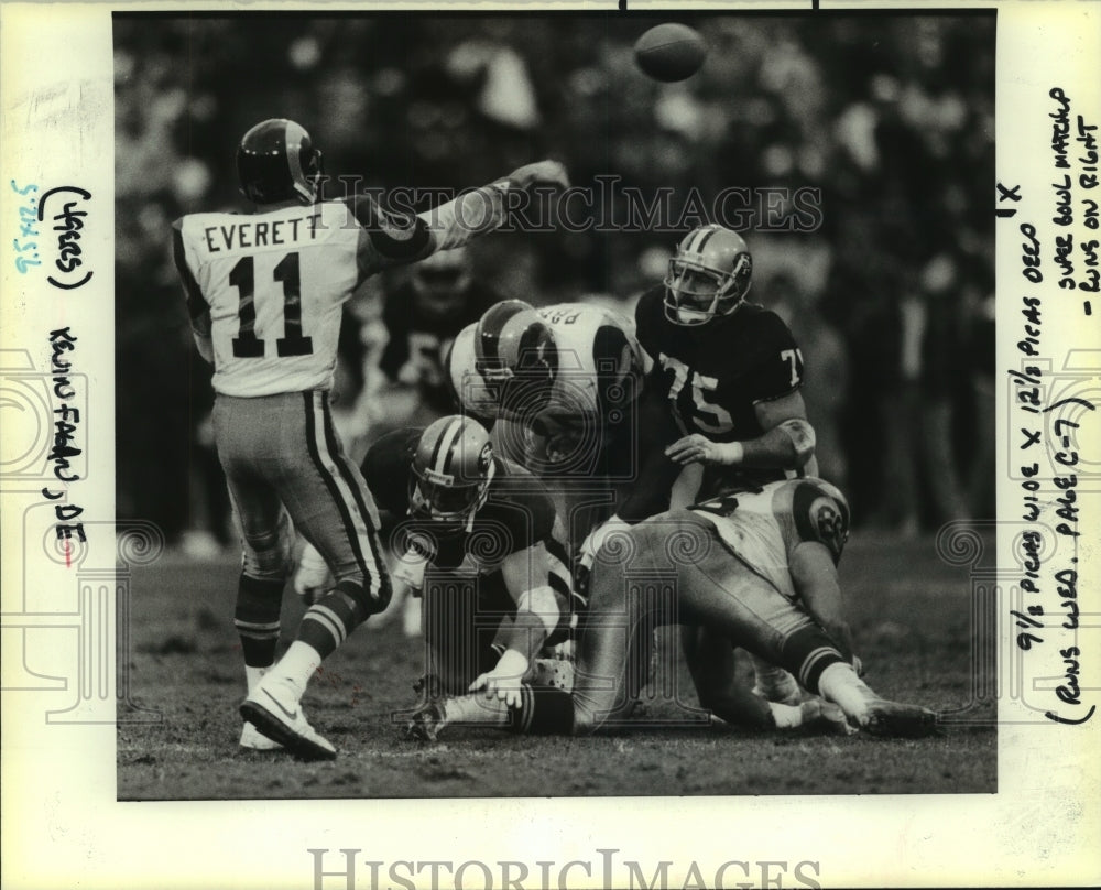 1990 Press Photo Jim Everett, Football Player at 49ers Game - nos10906- Historic Images