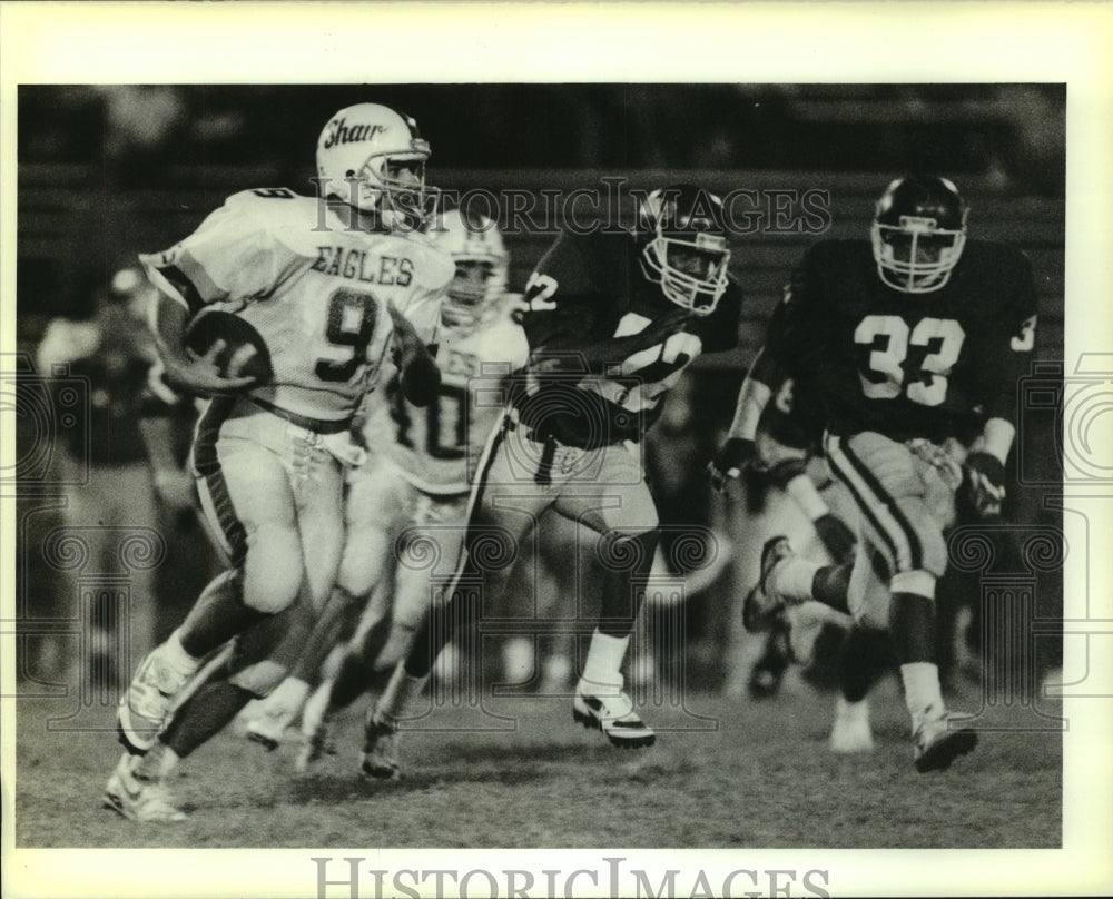 1988 Press Photo Ross Fayard, Shaw Football Player at De La Salle Game- Historic Images