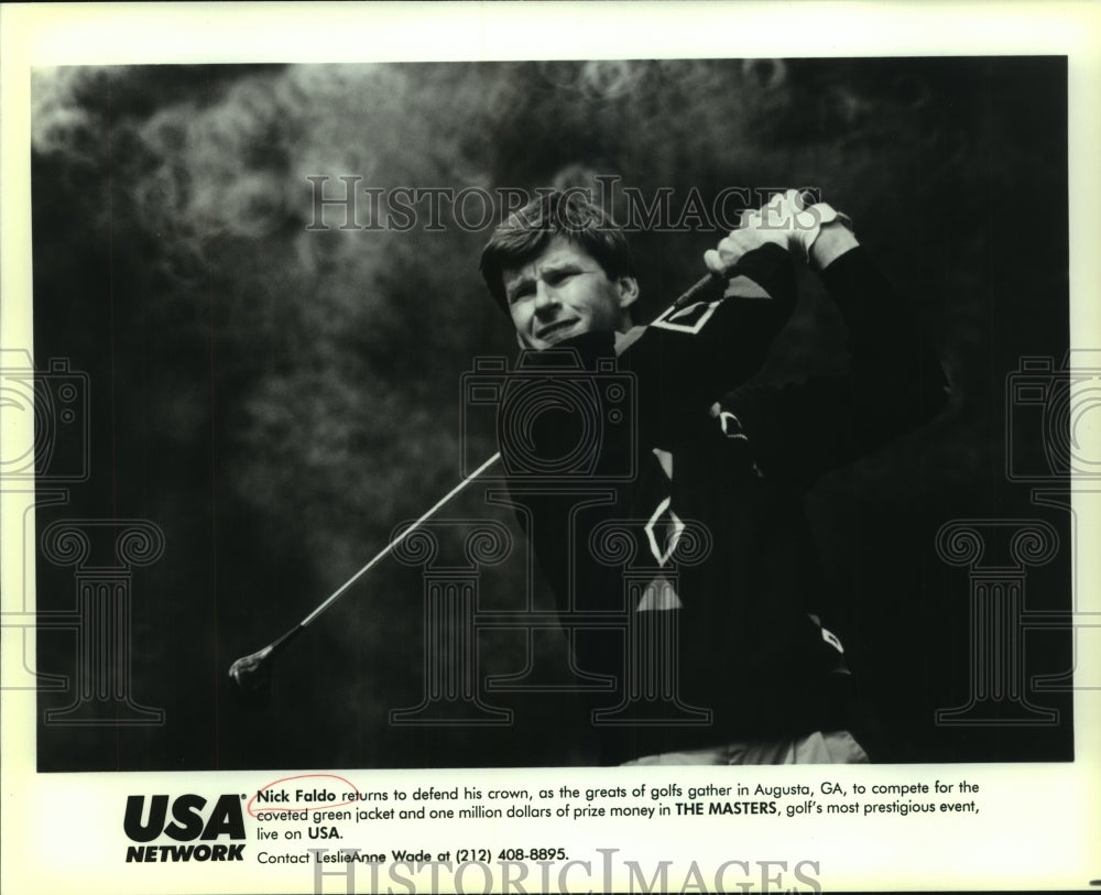 Press Photo Masters Golfer Nick Faldo - nos11077- Historic Images
