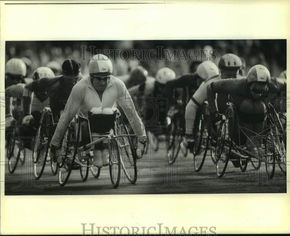 1990 Press Photo Crescent City Classic Wheelchair Racers - nos11146- Historic Images