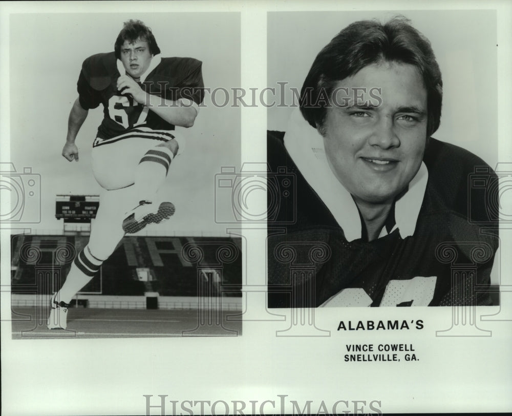 1981 Press Photo Vince Cowell, Alabama Football Player - nos11262- Historic Images