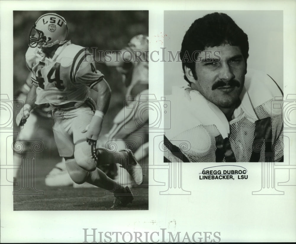 Press Photo Gregg Dubroc, Louisiana State University Football Linebacker- Historic Images