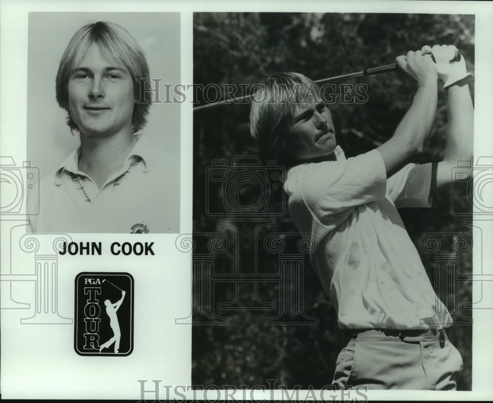 1984 Press Photo Golfer John Cook at Professional Golf Association Tour- Historic Images