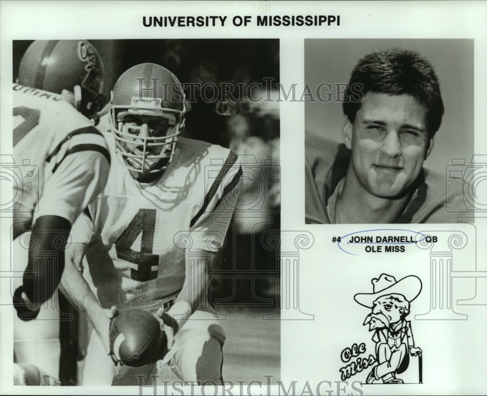 1990 Press Photo John Darnell University of Mississippi Ole Miss Football Player- Historic Images