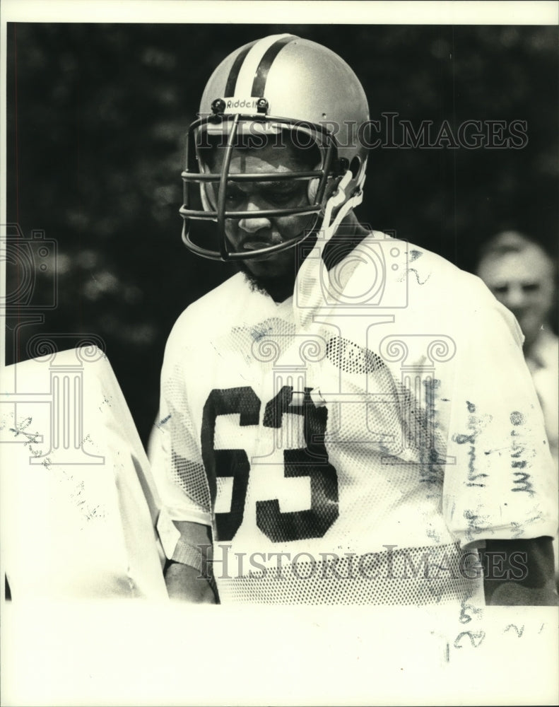 1980 Press Photo New Orleans Saints Football Player Roger Finnie - nos11538- Historic Images