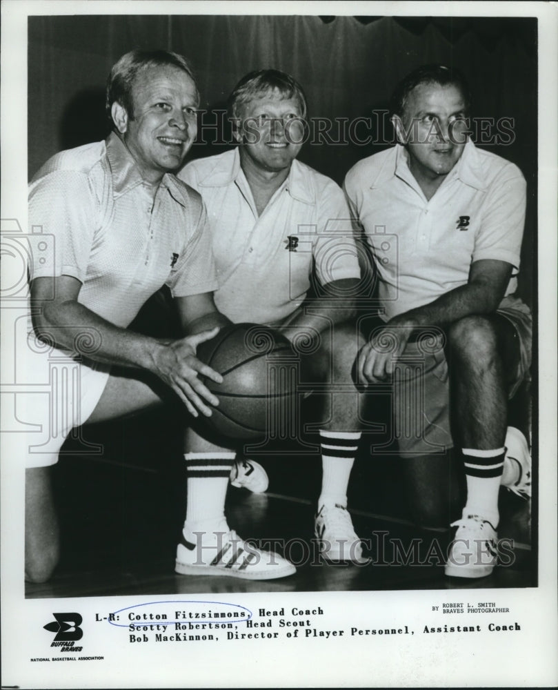 1978 Press Photo Basketball: Cotton Fitzsimmons, Scotty Robertson, Bob MacKinnon- Historic Images