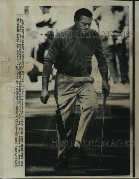 1967 Press Photo Golf - J.C. Goose of Largo on his way to a bogey four- Historic Images