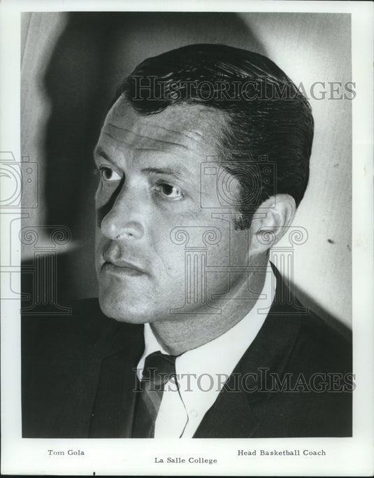 1970 Press Photo Tom Gola, Head Basketball Coach for La Salle College- Historic Images