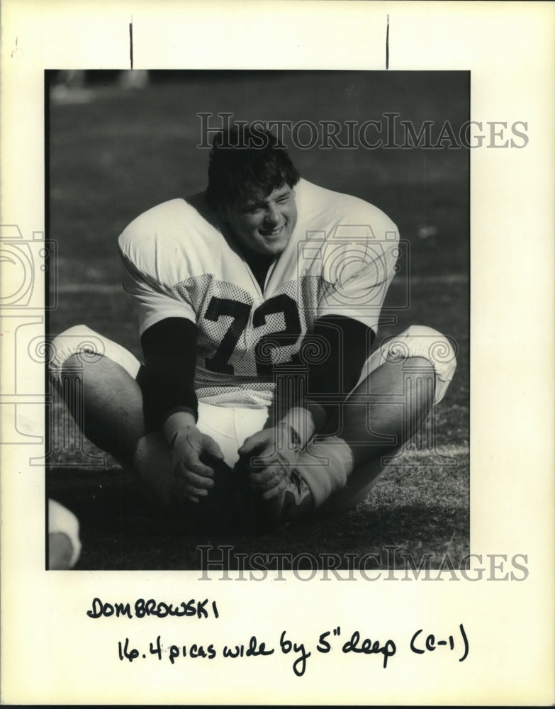 1990 Press Photo New Orleans Saints football player Jim Dombrowski - nos12131- Historic Images