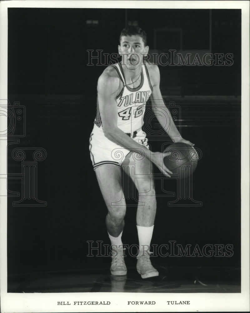 1969 Press Photo Tulane college basketball player Bill Fitzgerald- Historic Images