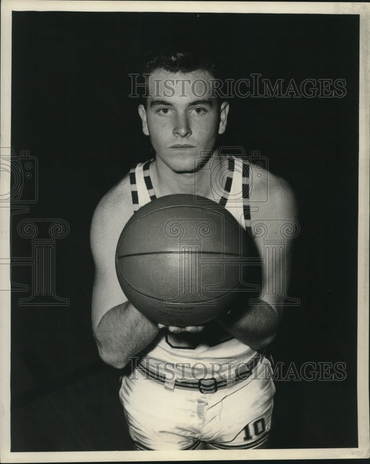 1953 Press Photo Loyola University college basketball player Arthur Franz- Historic Images