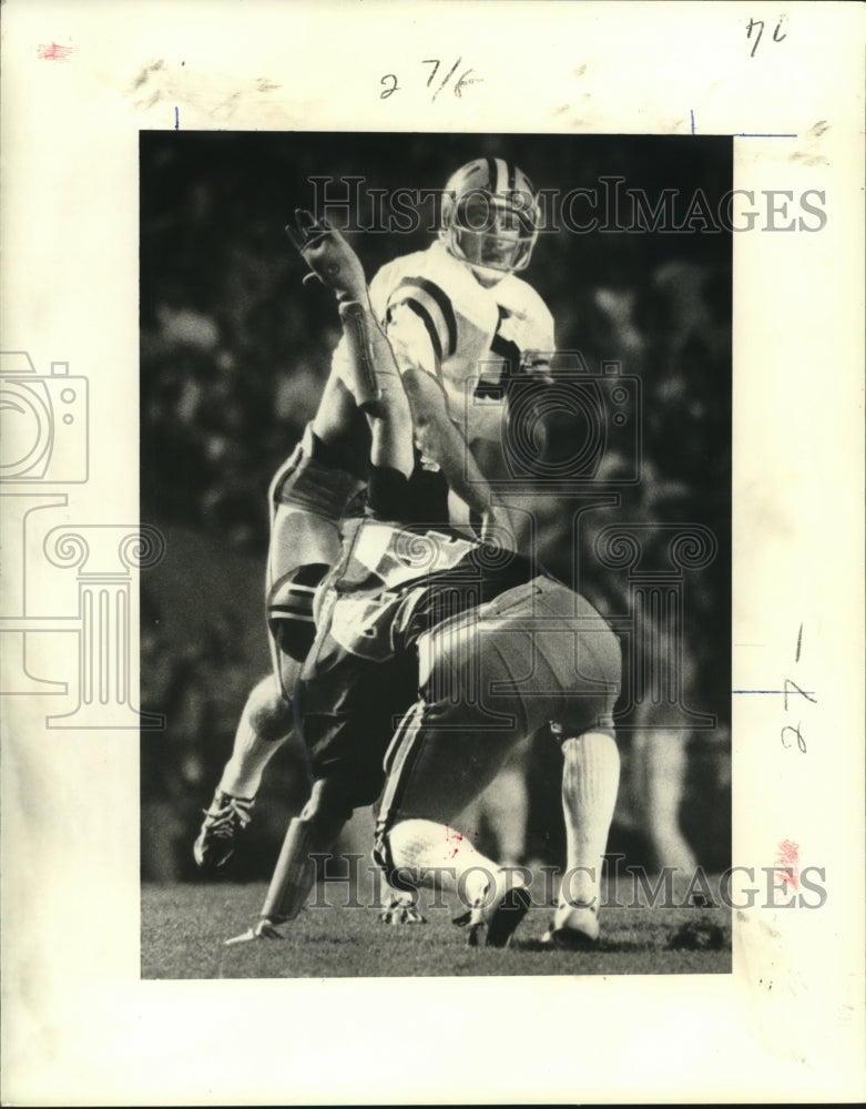 1978 Press Photo Football quarterback Steve Ensminger in action - nos12287- Historic Images