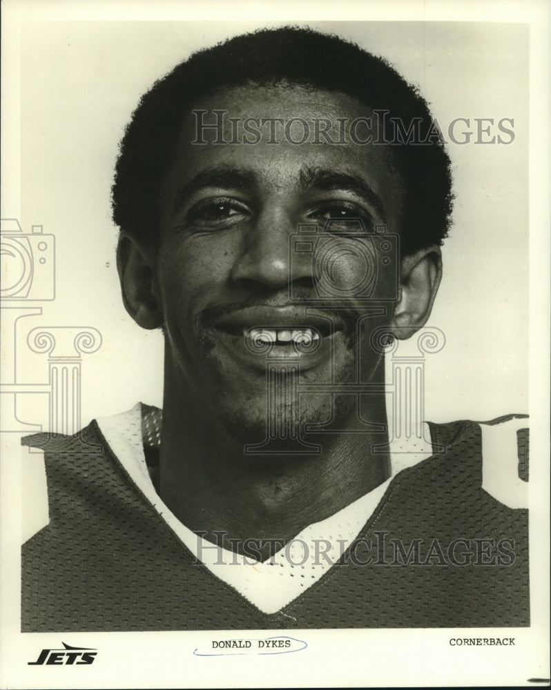 1982 Press Photo New York Jets football player Donald Dykes - nos12303- Historic Images