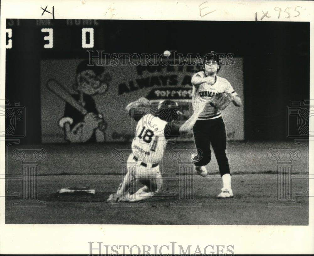 1981 Press Photo Odeco and Conmaco play baseball - nos12405- Historic Images