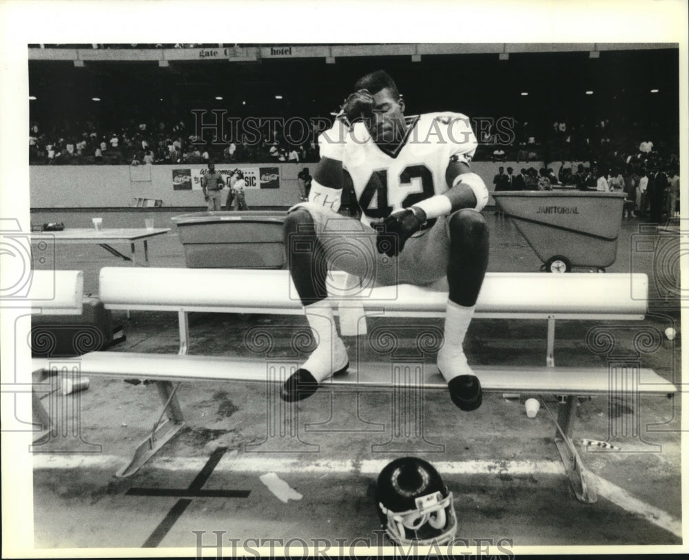 1988 Press Photo Football - Ivan Gerald of GSU After Loss to Southern- Historic Images