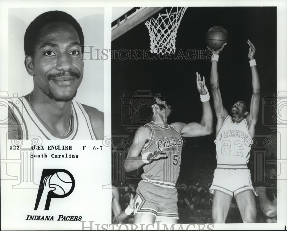 1979 Press Photo Indiana Pacers basketball player Alex English - nos12661- Historic Images