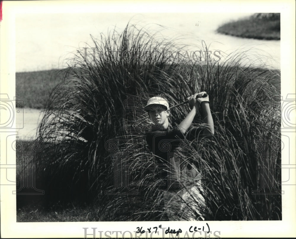 1990 Press Photo Golfer Brian Wright plays USF&amp;G junior event at English Turn- Historic Images