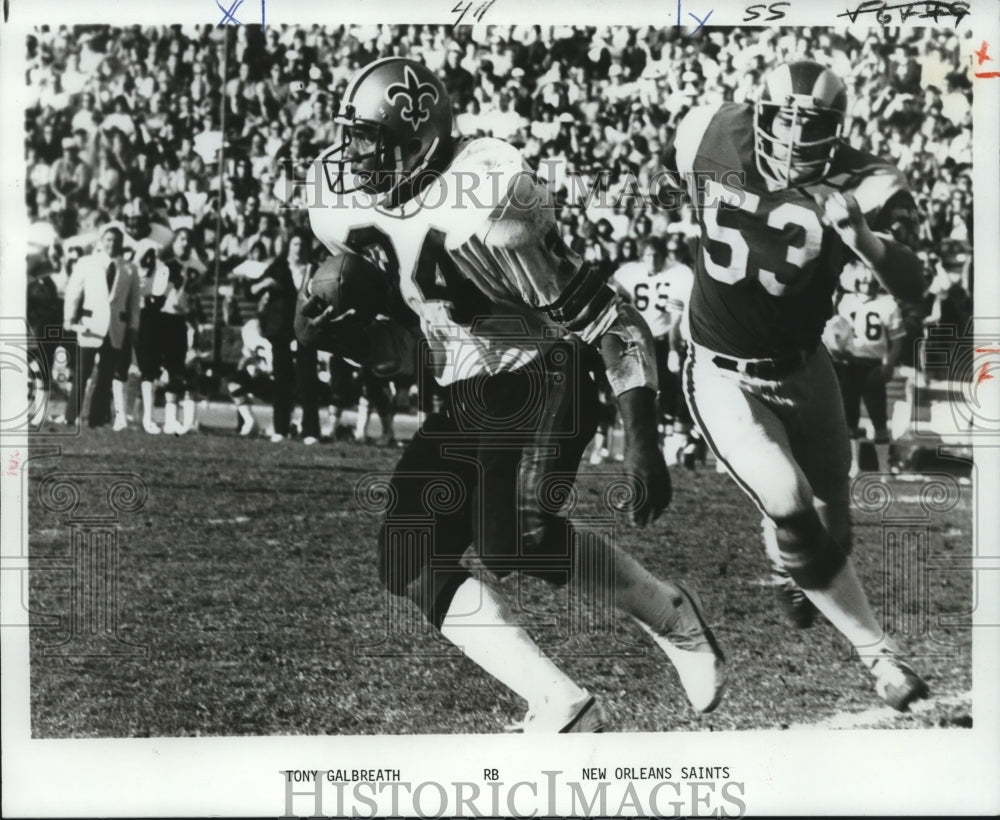 1977 Press Photo New Orleans Saints football running back Tony Galbreath- Historic Images