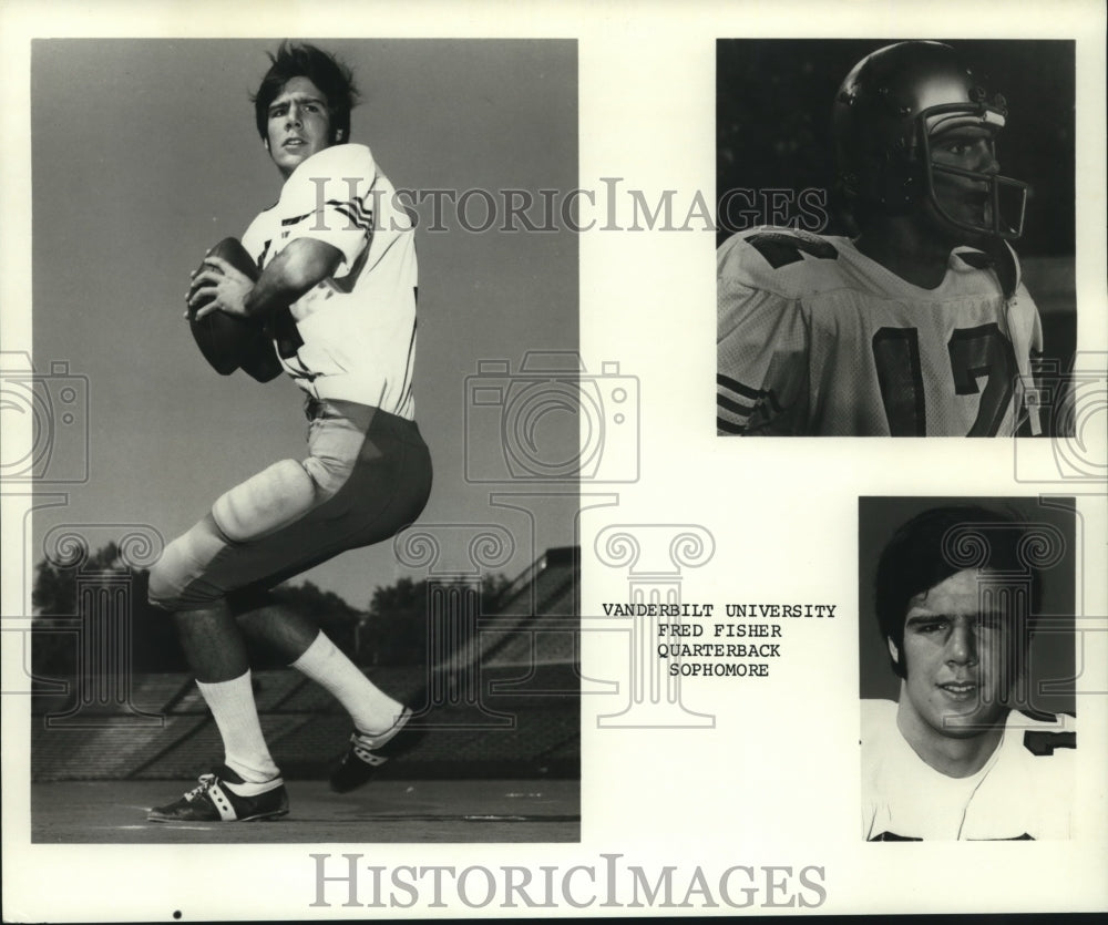 1973 Press Photo Vanderbilt football quarterback Fred Fisher - nos12717- Historic Images