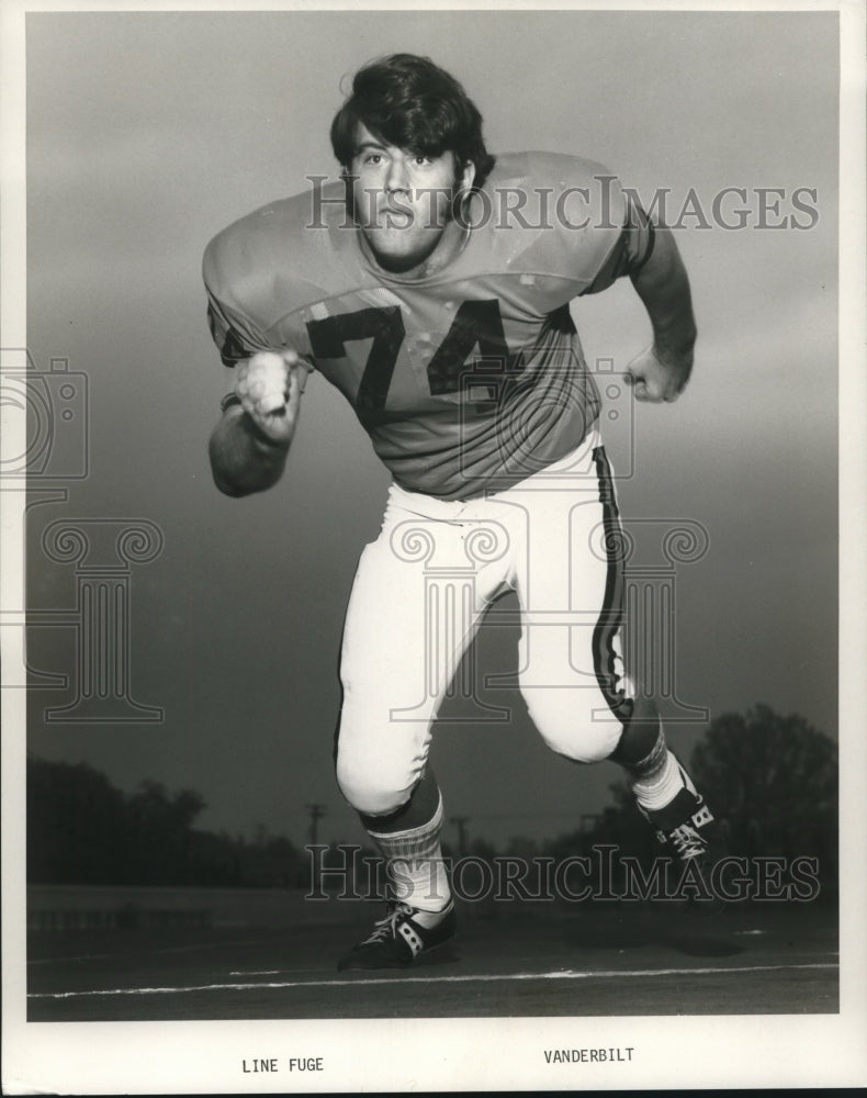 1971 Press Photo Vanderbilt football player Line Fuge- Historic Images