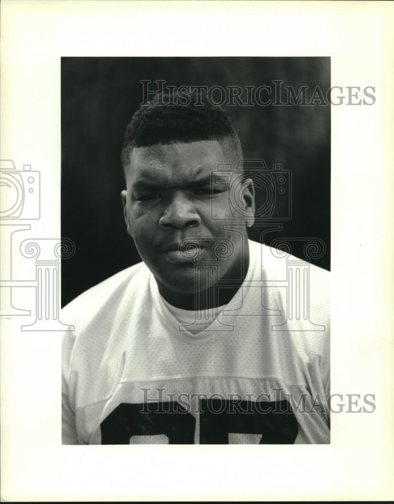 1991 Press Photo B.T. Washington High football player Eric Fontenot - nos12819- Historic Images