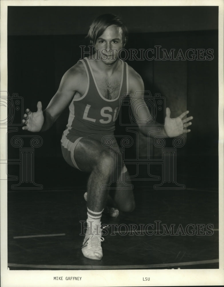 1974 Press Photo LSU college wrestler Mike Gaffney - nos12827- Historic Images