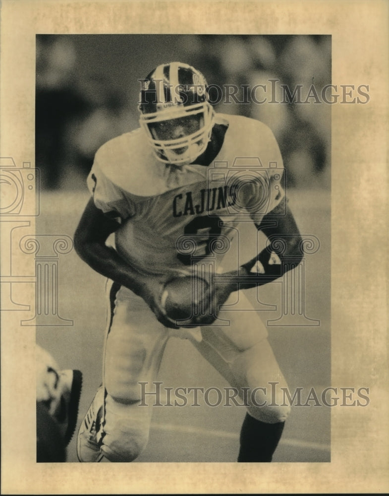 1990 Press Photo Southeast Louisiana college football quarterback James Freeman- Historic Images