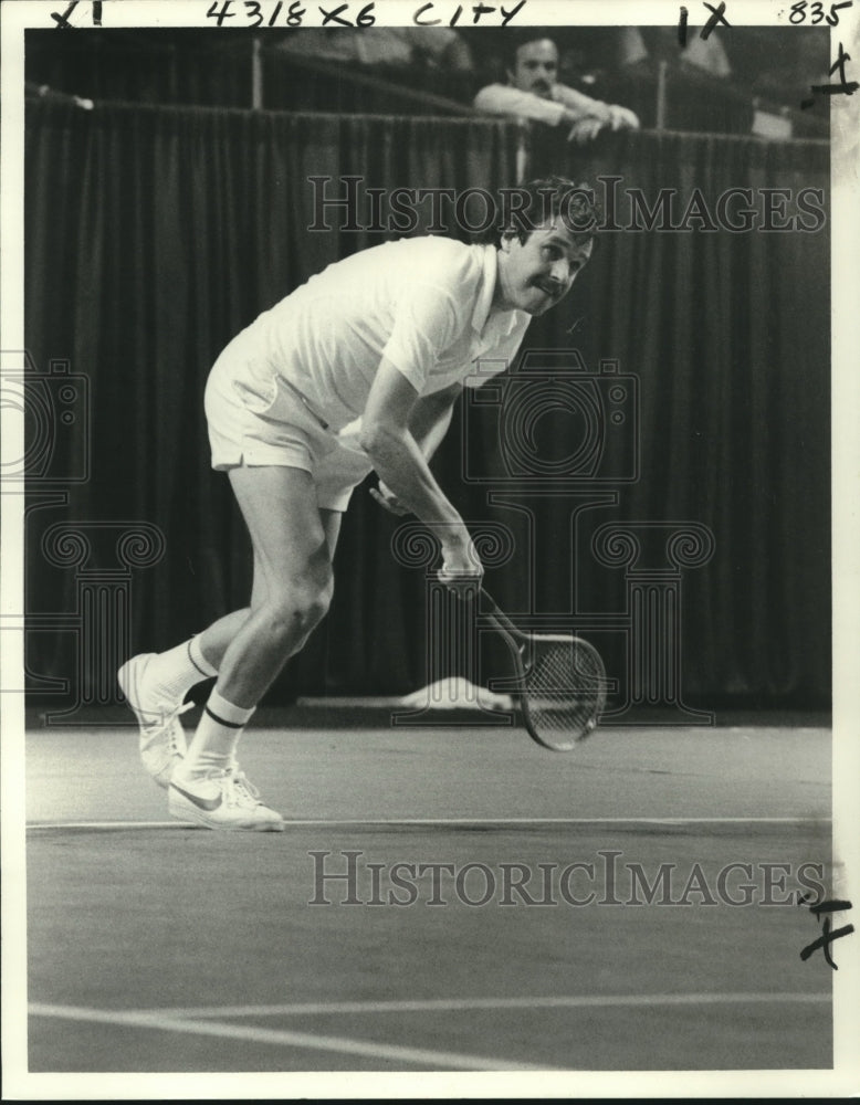 1980 Press Photo Tennis player Wojtek Fibak during a win over Vince Van Patten- Historic Images