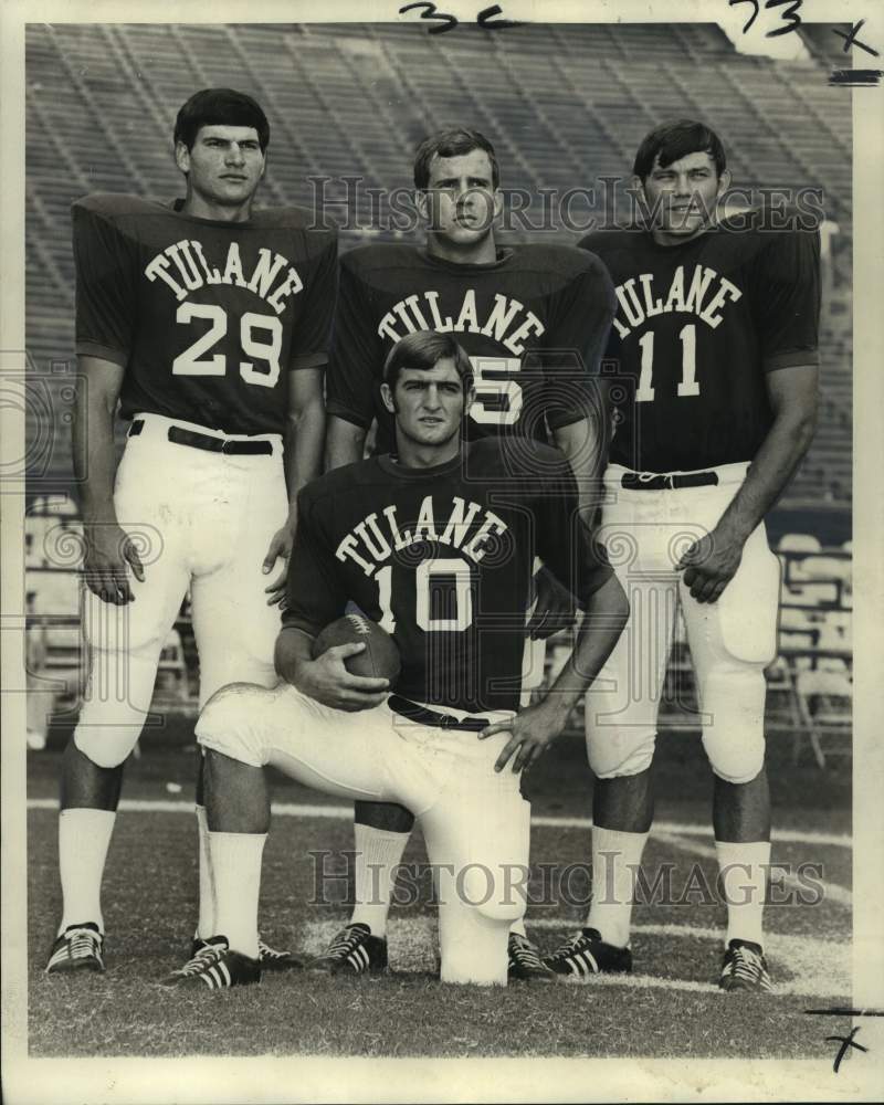 1970 Press Photo Tulane football probable starting backfield vs. Texas Tech- Historic Images