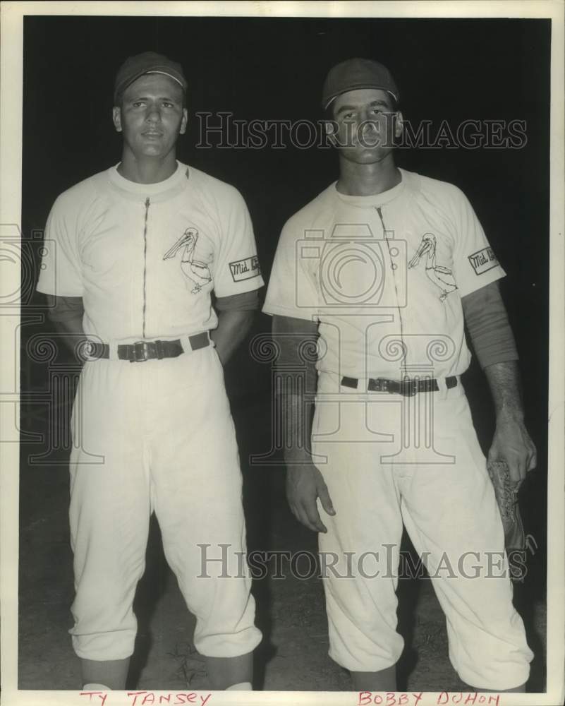 1966 Press Photo Mid City Baseball Team Members Tansey and Bobby Duhon- Historic Images