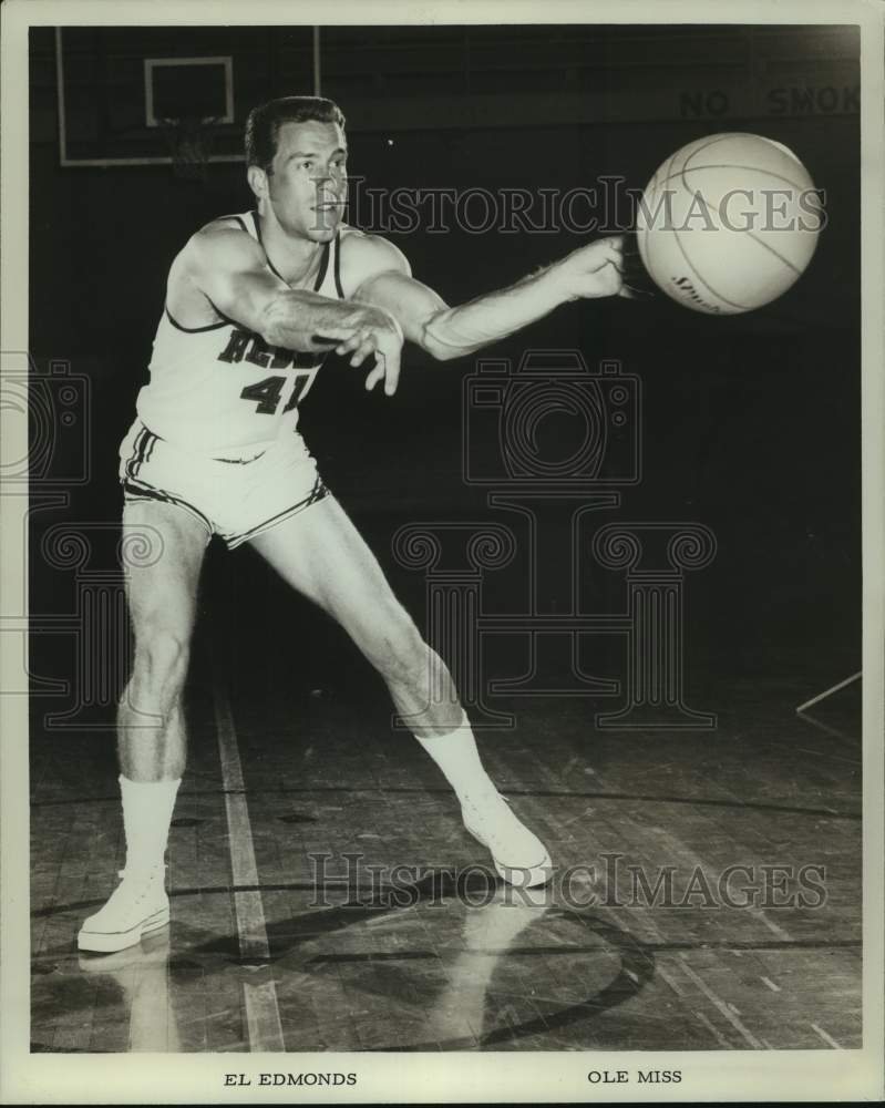 1962 Press Photo Ole Miss Basketball Player El Edmonds - nos13150- Historic Images