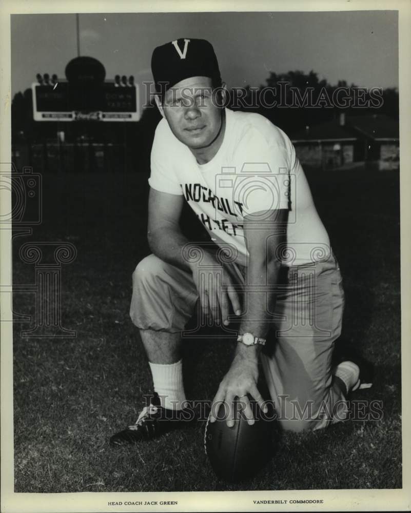 Press Photo Vanderbilt college football coach Jack Green - nos13211- Historic Images