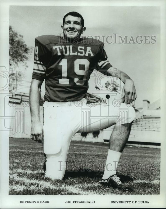 1968 Press Photo University of Tulsa football player Joe Fitzgerald - nos13410- Historic Images