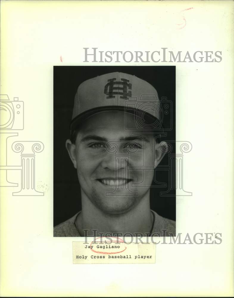 1989 Press Photo Holy Cross High baseball player Jay Gagliano - nos13421- Historic Images