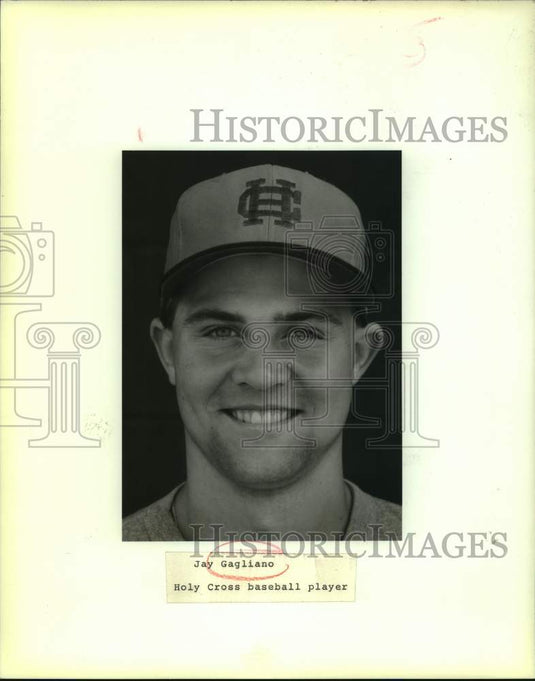 1989 Press Photo Holy Cross High baseball player Jay Gagliano - nos13421- Historic Images