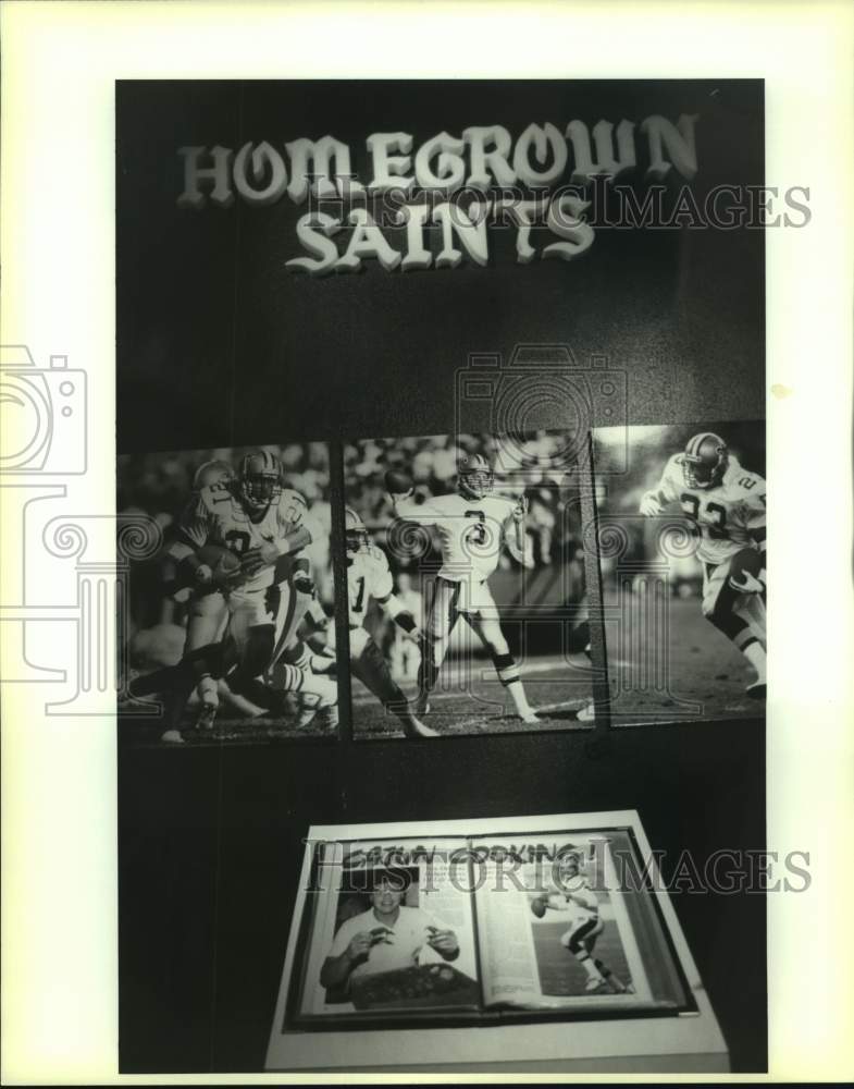 1989 Press Photo An exhibit at the New Orleans Saints football Hall of Fame- Historic Images