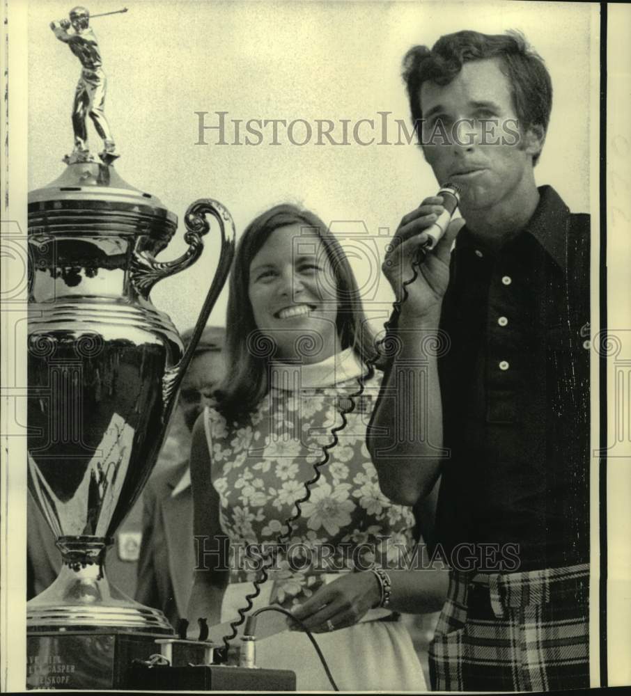 1974 Press Photo Philadelphia Golf Classic winner Hubert Green and wife Judi- Historic Images