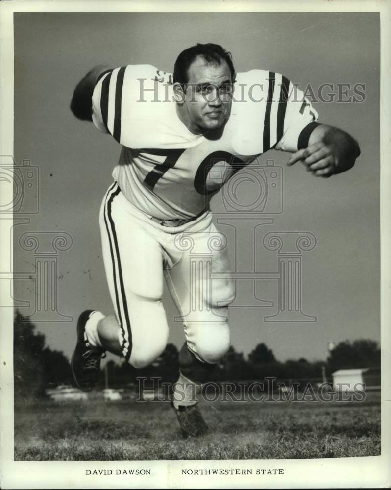 1968 Press Photo Miami Dolphins football player David Dawson of New Orleans- Historic Images