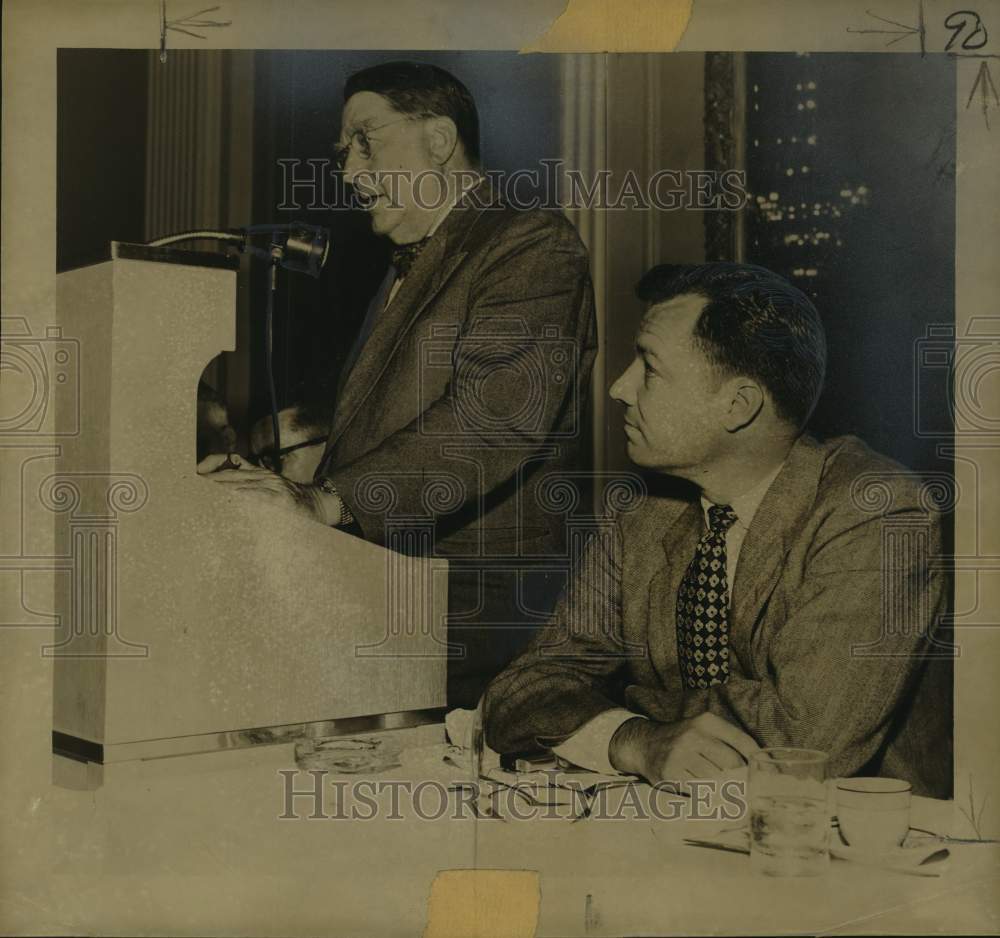 1953 Press Photo Baseball executives Branch Rickey and Joe Brown - nos13773- Historic Images